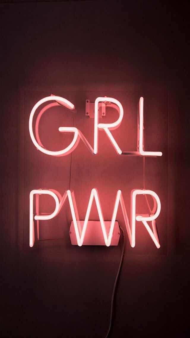 IPhone And Android Wallpapers Girl Power Neon Light Wallpaper For 640x1136