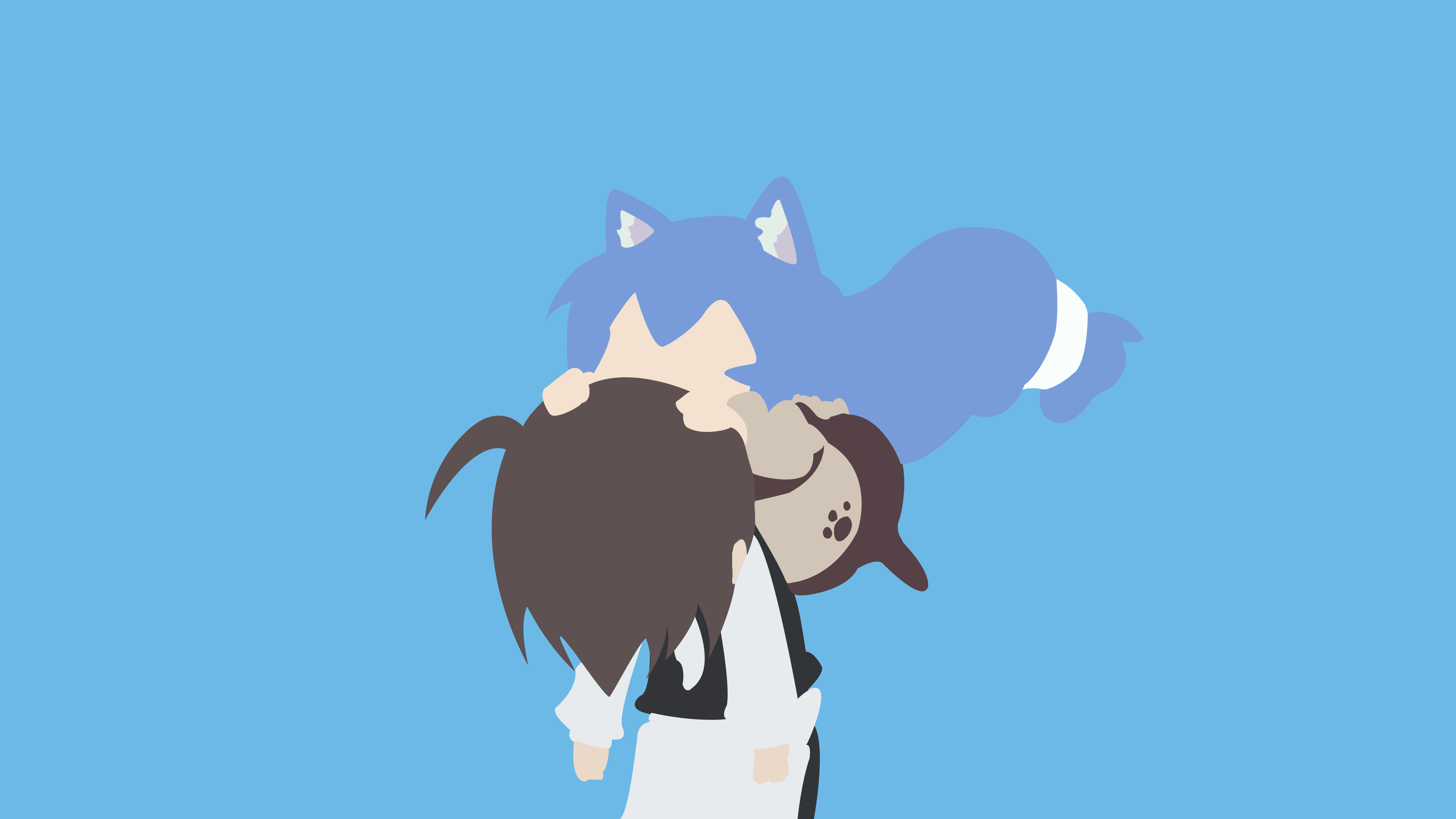 Tsumiki Y Io Acchi Kocchi Minimalist V2 4k Ultra HD Wallpaper