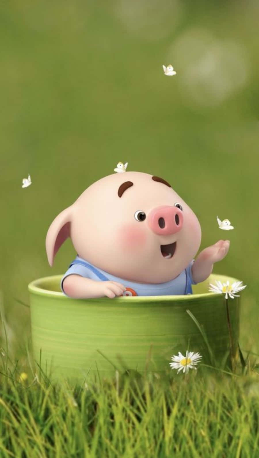 A Piggy Waiting For Tasty Snack Wallpaper