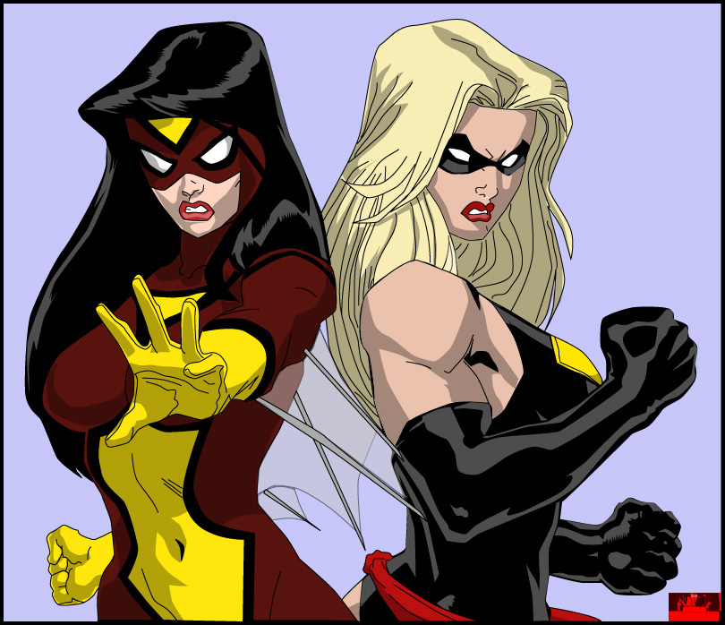 Ms Marvel and Spider Woman Wallpaper