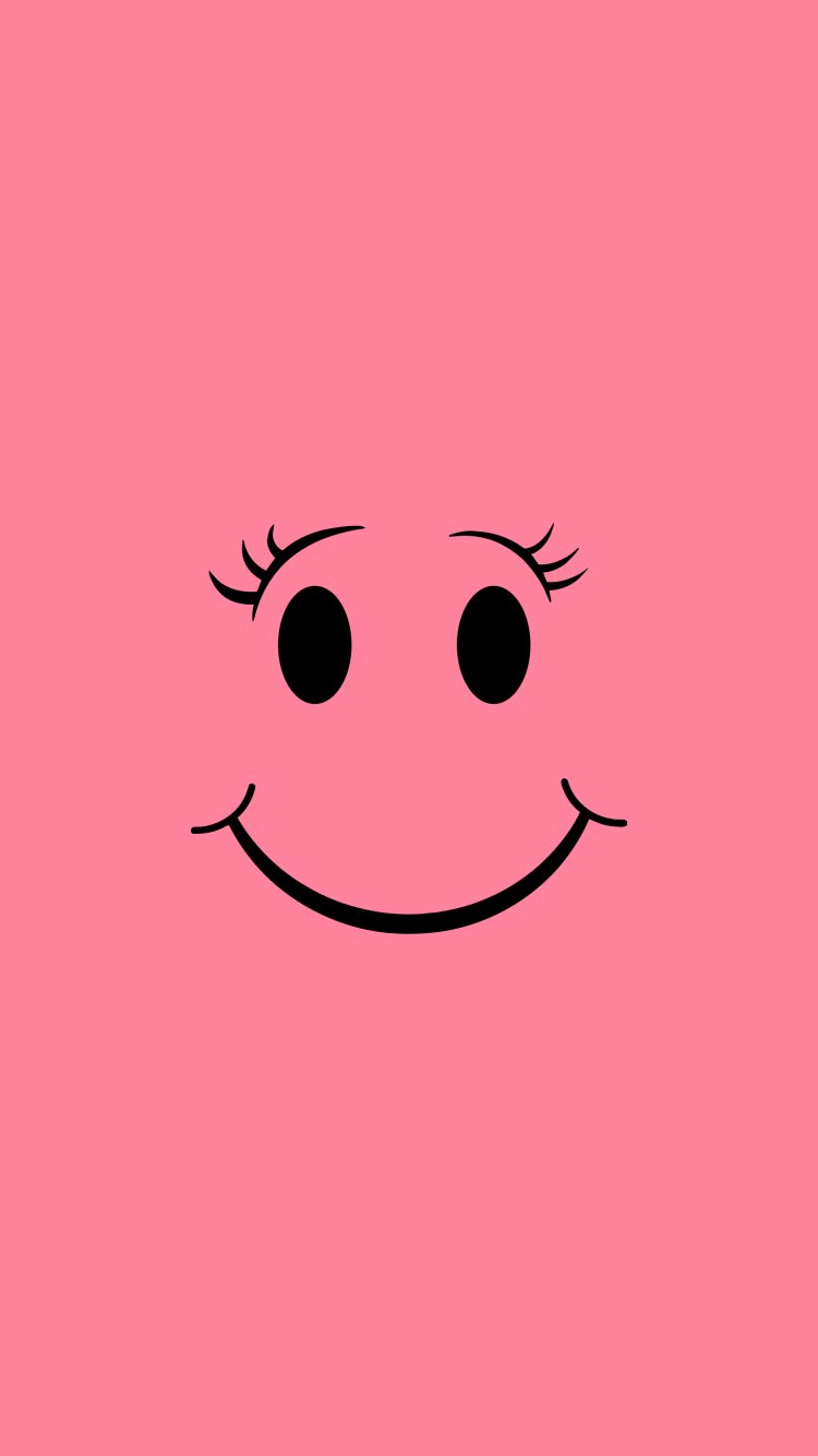 Pink Smile iPhone Wallpaper