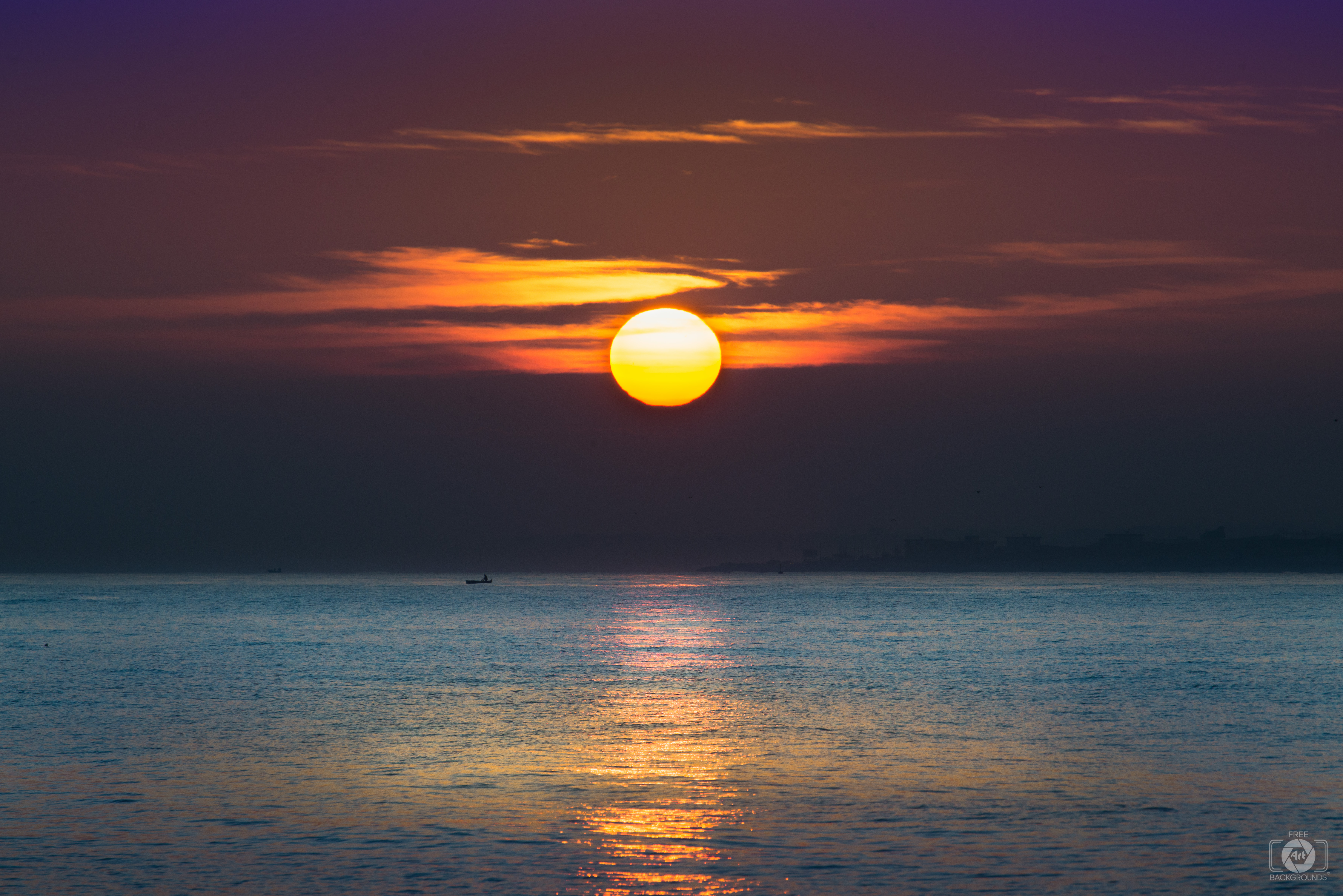 Beautiful Sea Sunrise Background High Quality Background