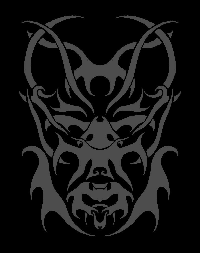 Wolfman Tribal Design With Black Background By Ayelid