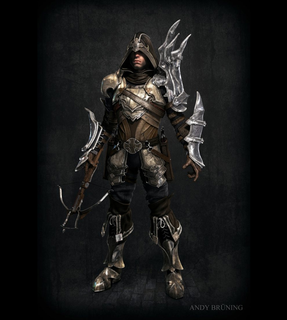 Concept Art Demon Hunter   Diablo III   3D Concept art Fantasy