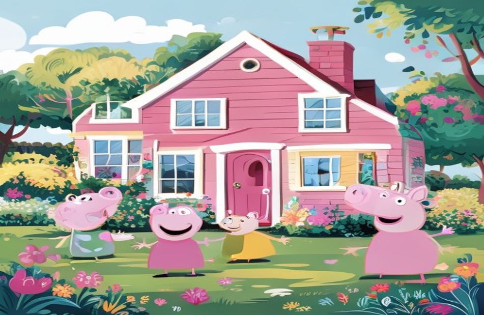 Peppa Pig House HD Wallpaper