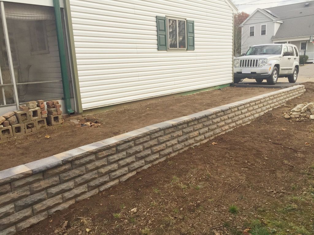 How To Build A Block Retaining Wall Steps With Pictures