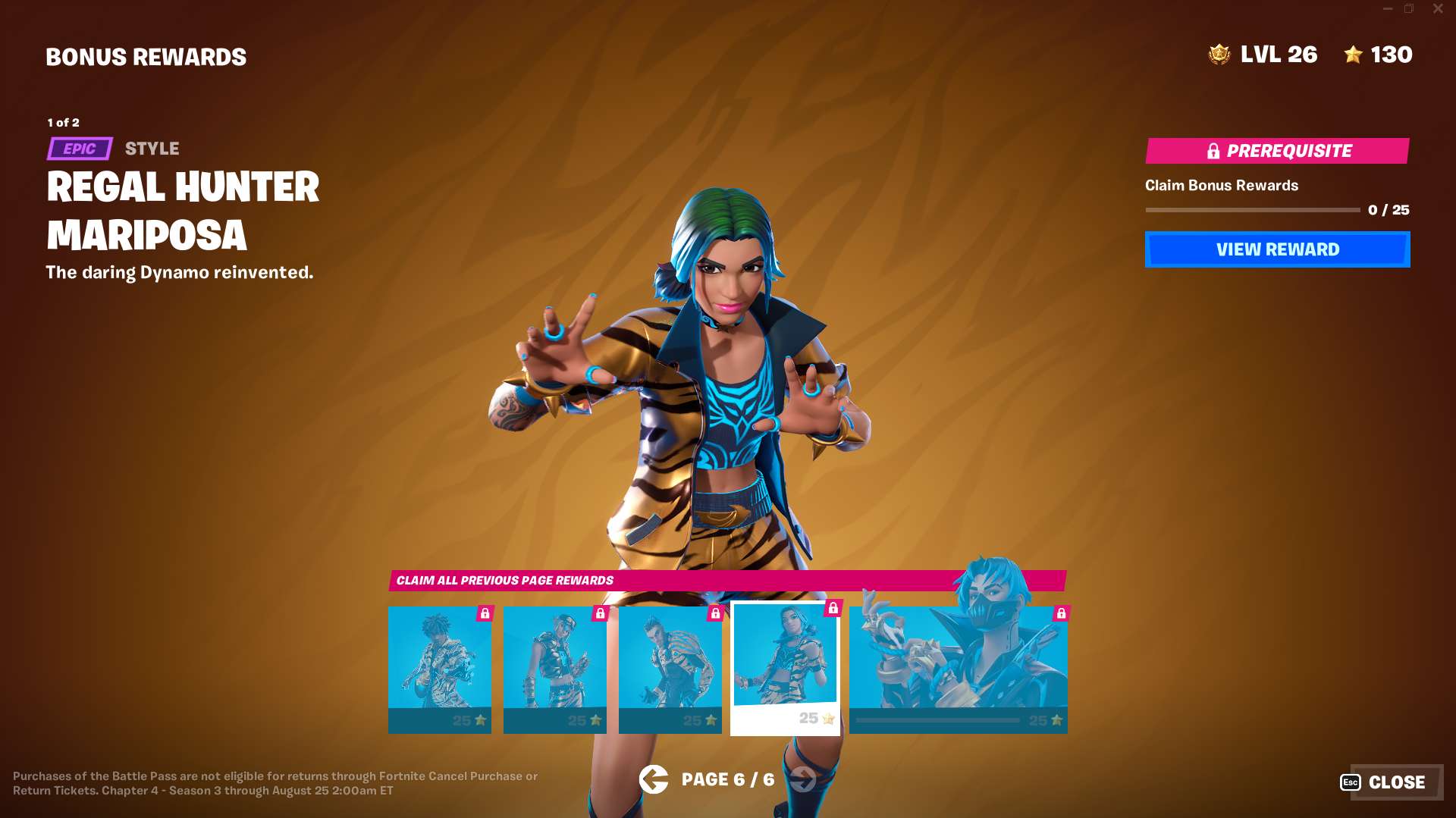 Chapter Season Battle Pass Super Level Styles Available Now