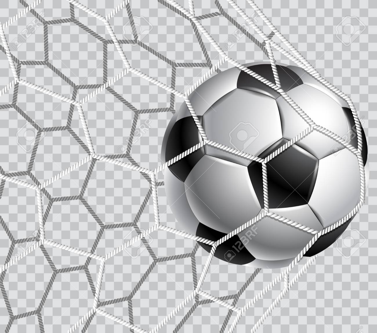 Png Soccer Ball In A Grid On Transparent