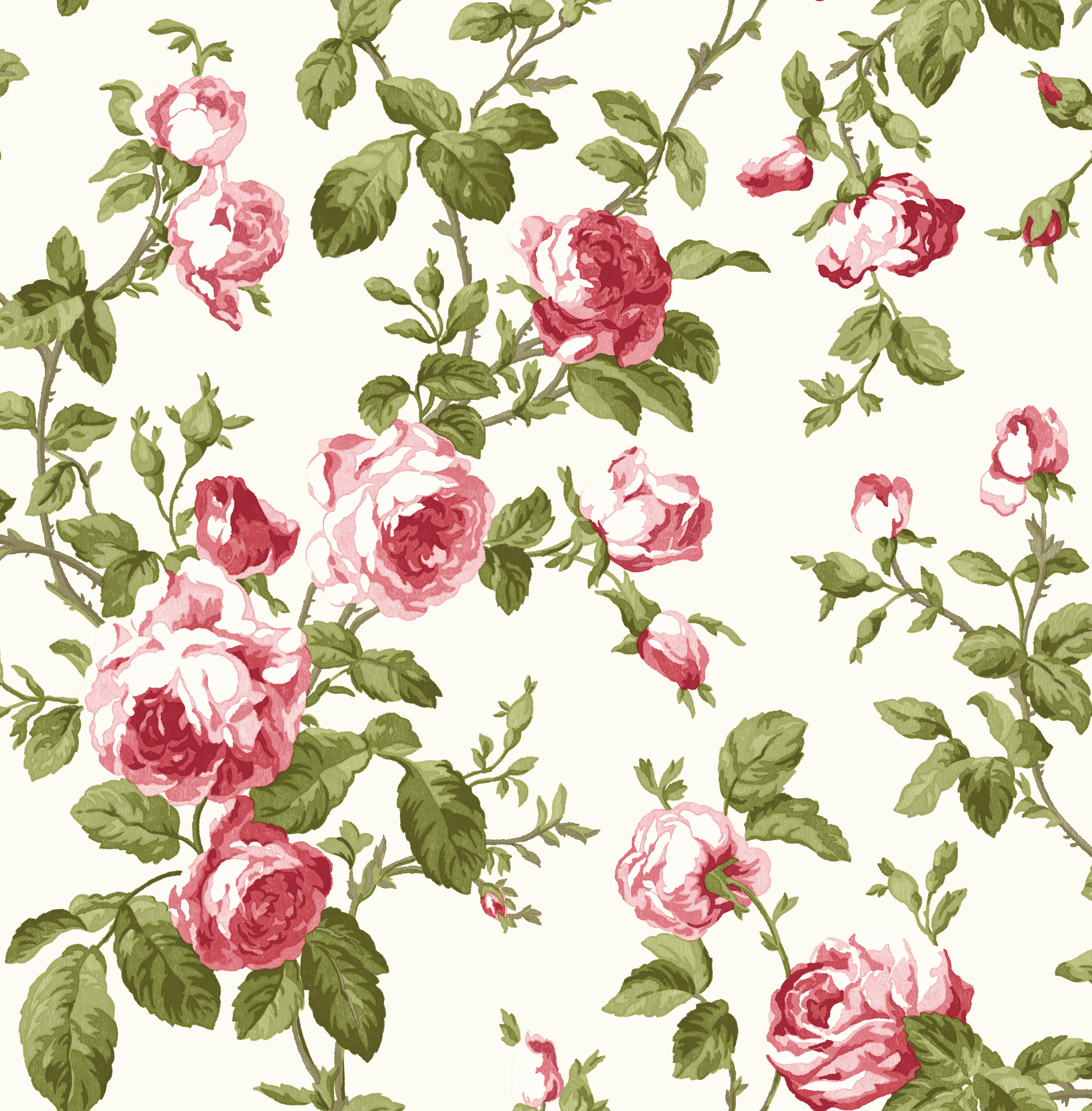 Decor Heritage Floral Trail Pink Wallpaper Fd40171 Fine
