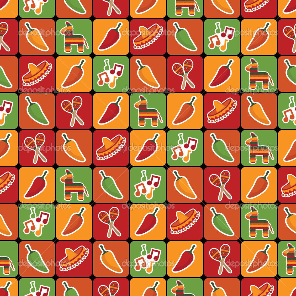 Mexican Pattern Wallpaper Mexican themed pattern