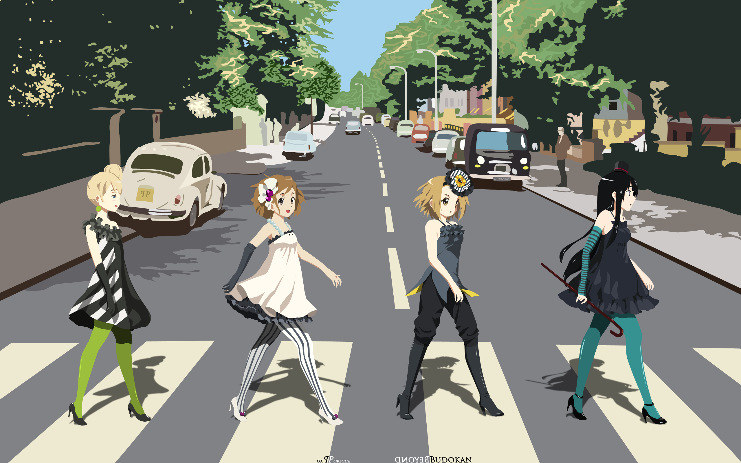 Abbey Road Wallpaper Kon Parody Hirasawa Yui