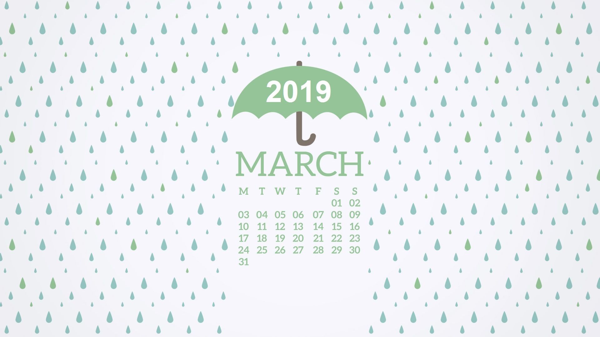 March Desktop Calendar Wallpaper