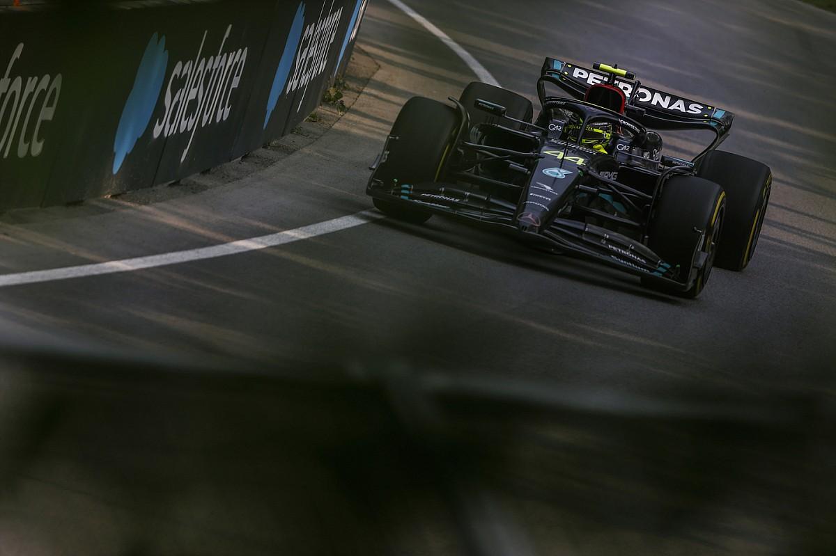 F1 Canadian Gp Hamilton Leads Mercedes In Fp2 Before Rain Hits
