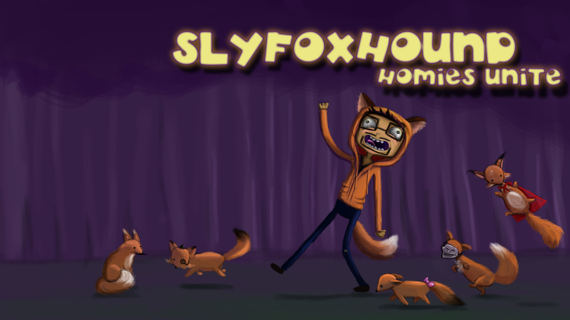 ihascupquakecom  Slyfoxhound Homies Unite Wallpaper Speed Art
