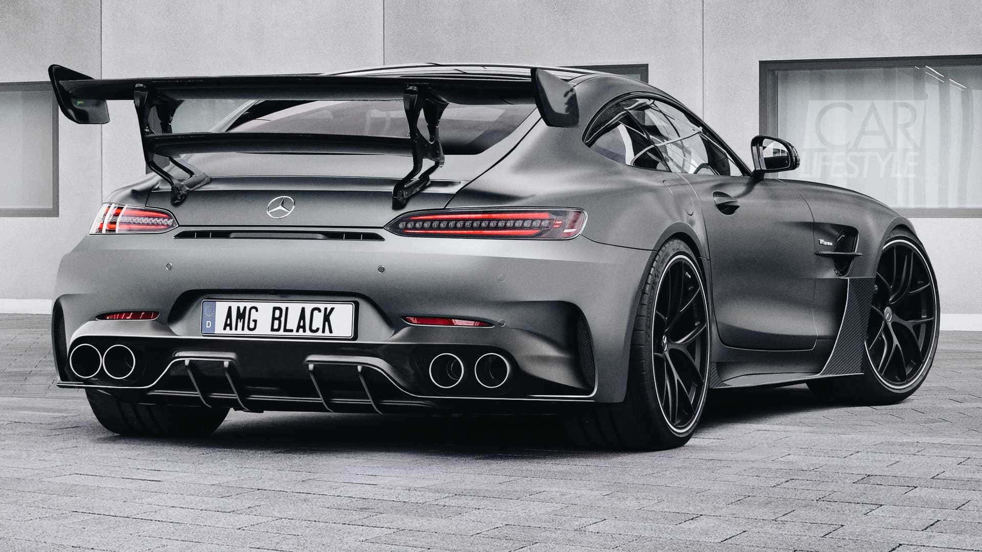 Black Mercedes Gts Back Wallpaper