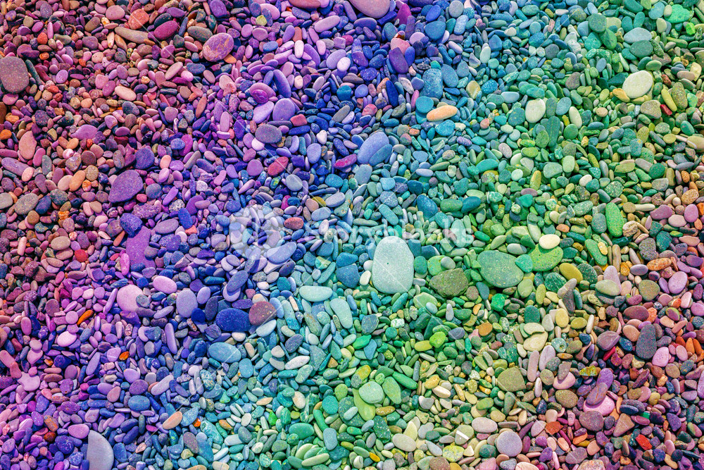 Natural Vintage Colorful Pebbles Background Gradient Color