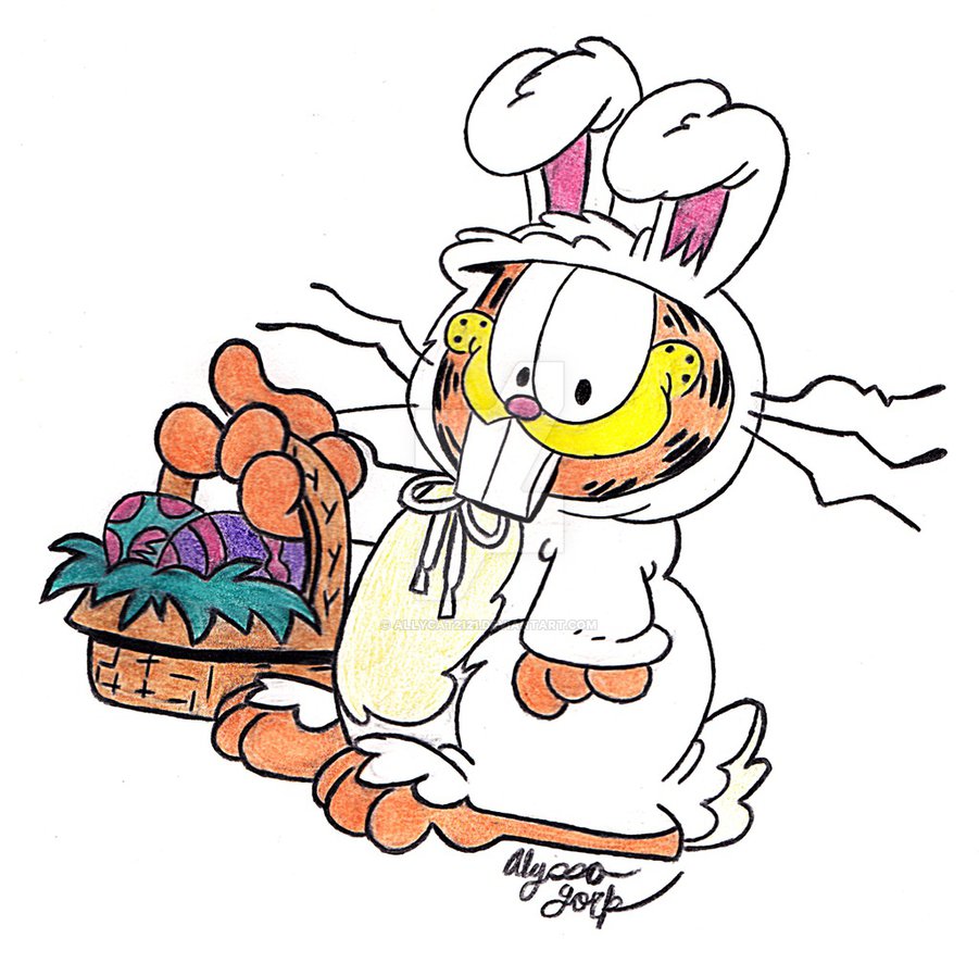 Easter Bunny Garfield By Allycat2121