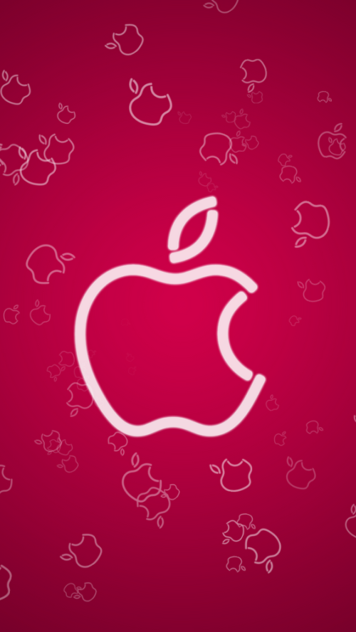 iPhone Hq Wallpaper Apple Logo Design Dark Red