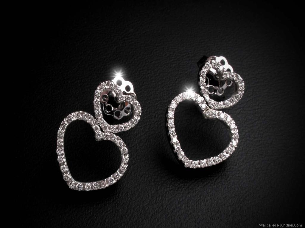 Home Jewellery Wallpaper Diamond Earrings