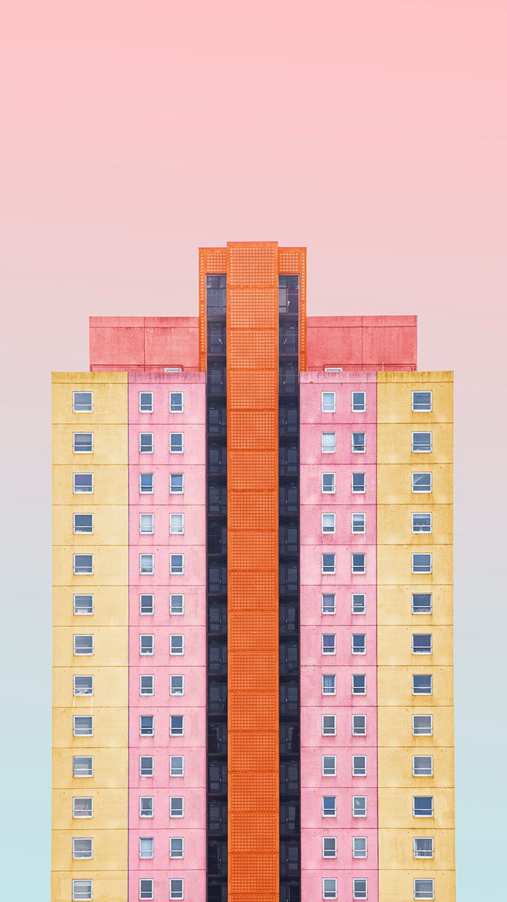 12x Candy Color Architecture iPhone Xs Wallpaper Preppy