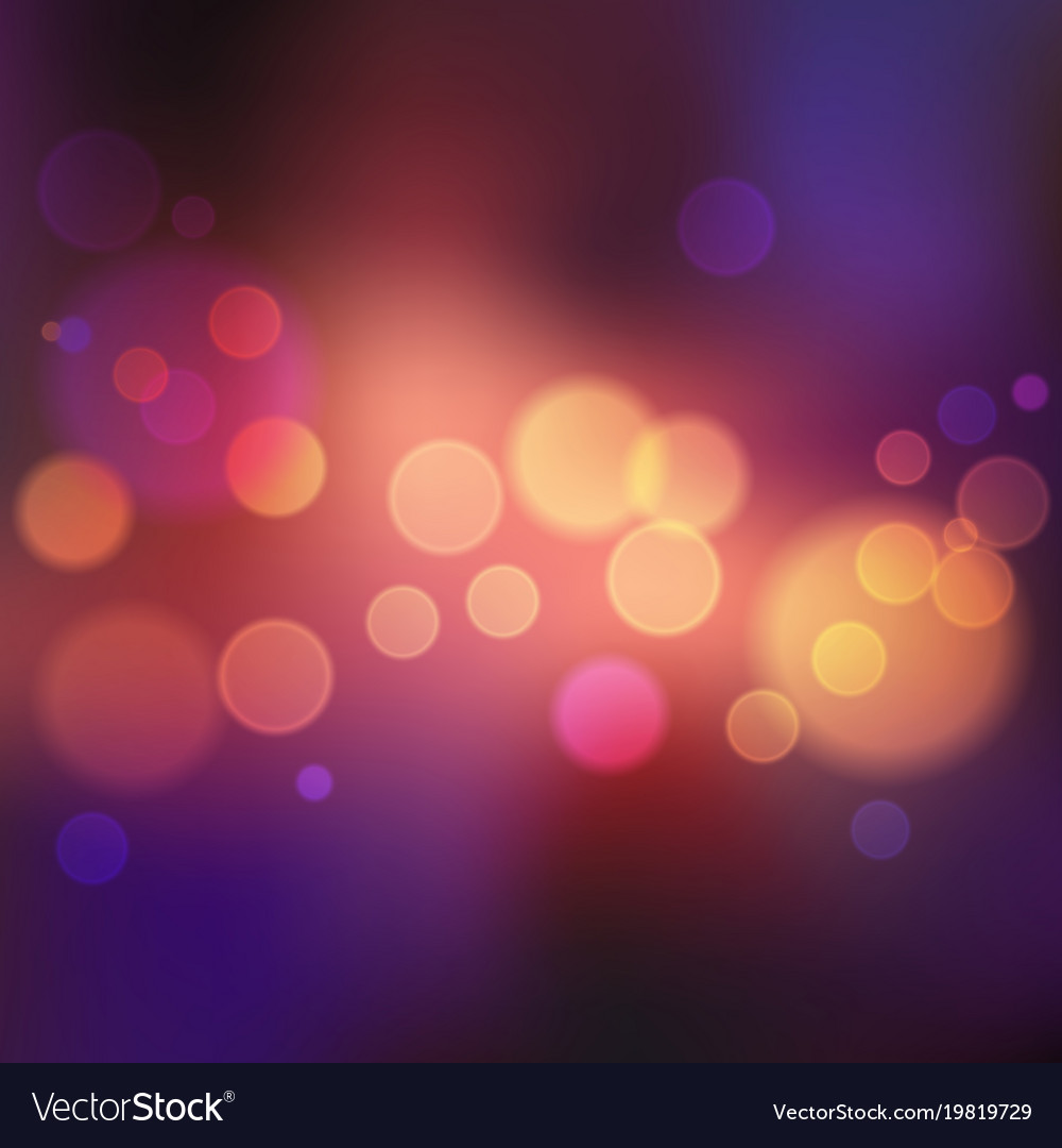 Violet Blurred Background With Lights And Bokeh Vector Image