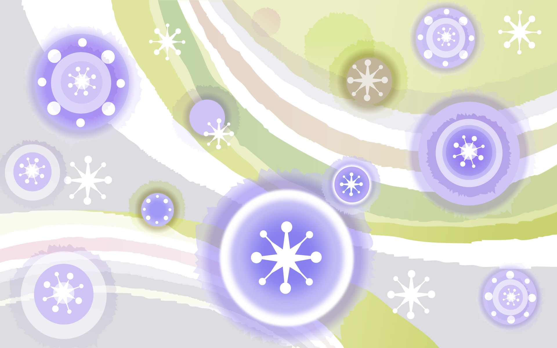 Purple Snowflakes Wallpaper