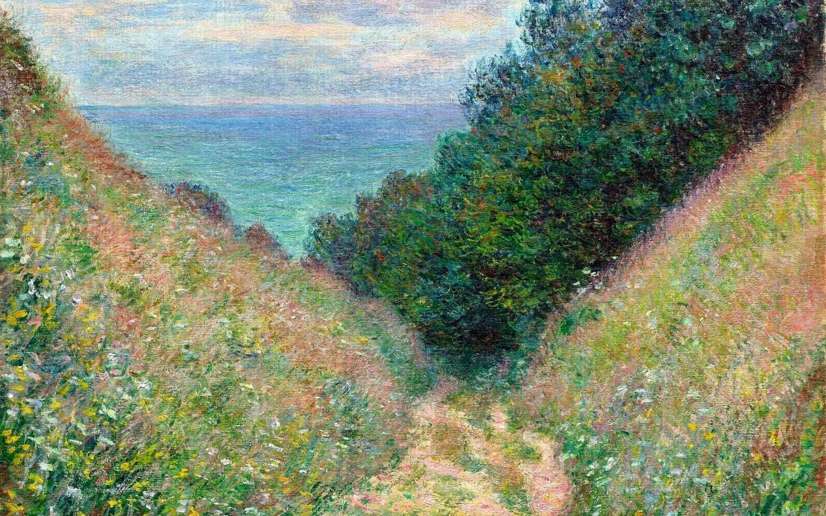 French Traditional Art Claude Mo Trails Impressionism Wallpaper
