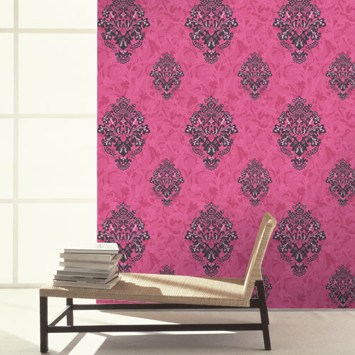 Crown Wallpaper Inspire Collection Arabesque Pink