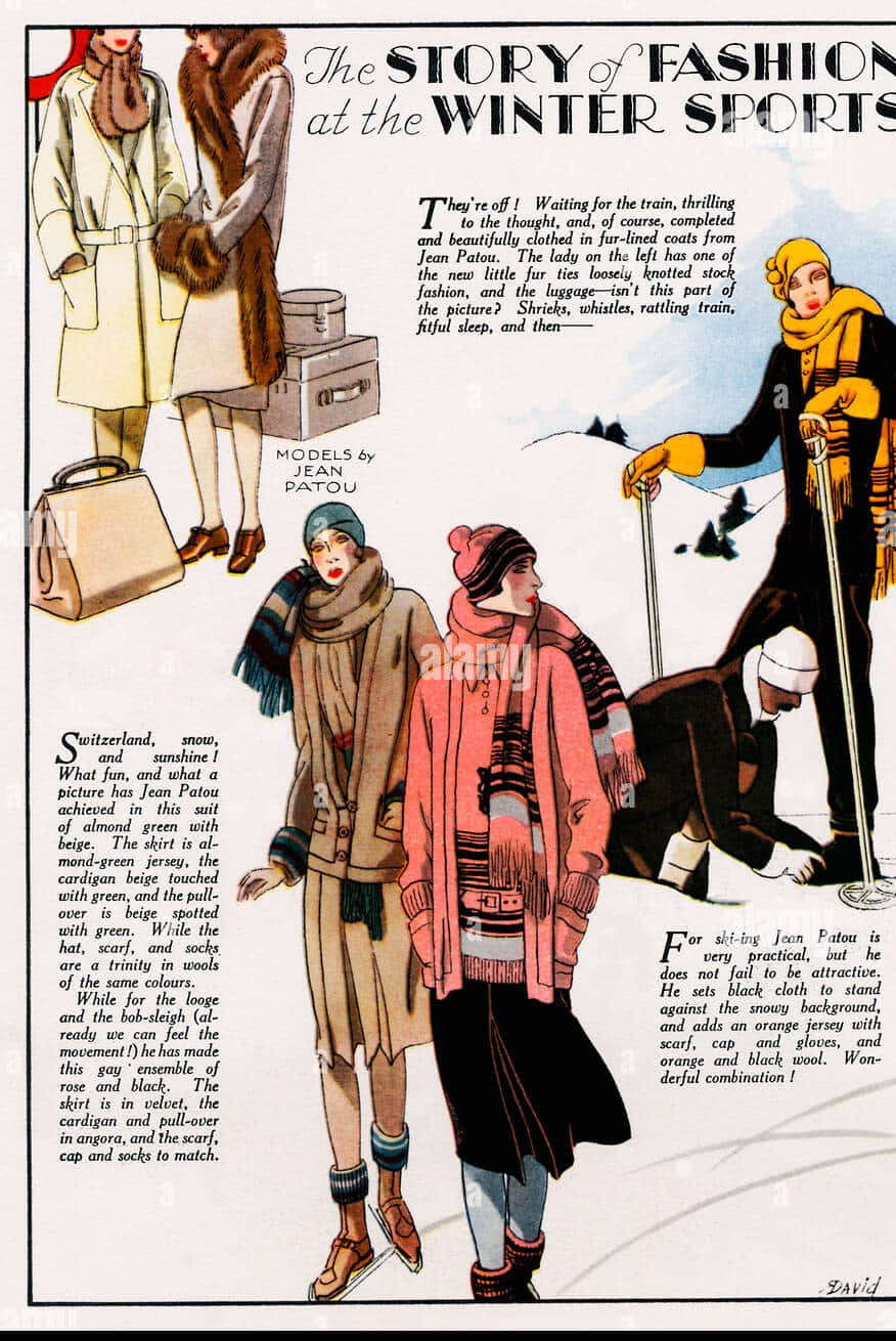Illustration Jean Patou Wallpaper