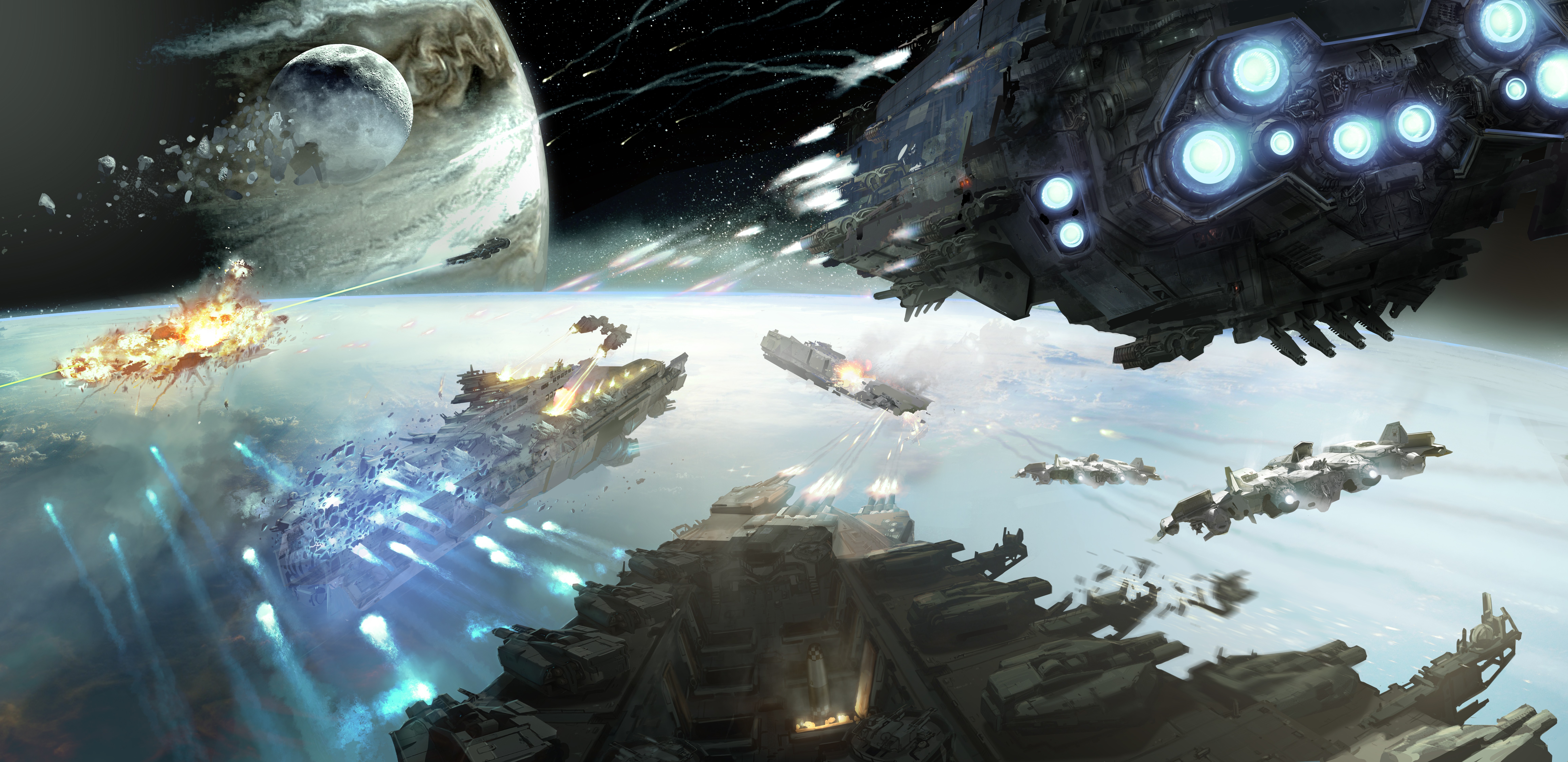 Wallpaper Dreadnought Game Space Battle Pla