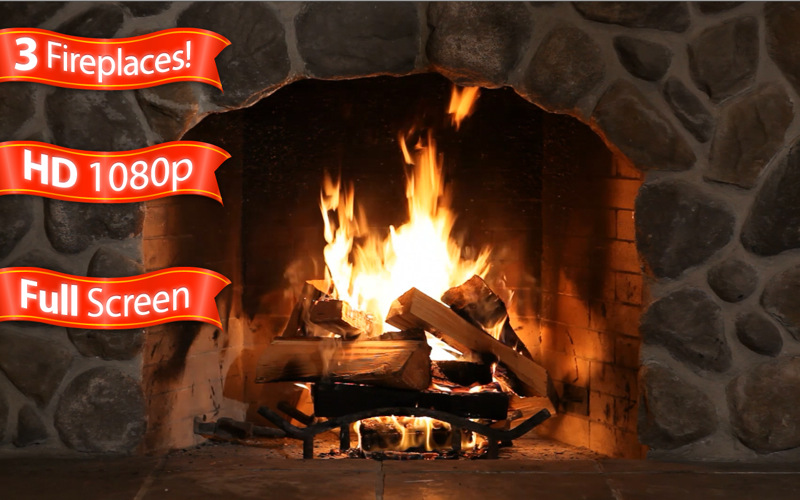 free fireplace screensaver download