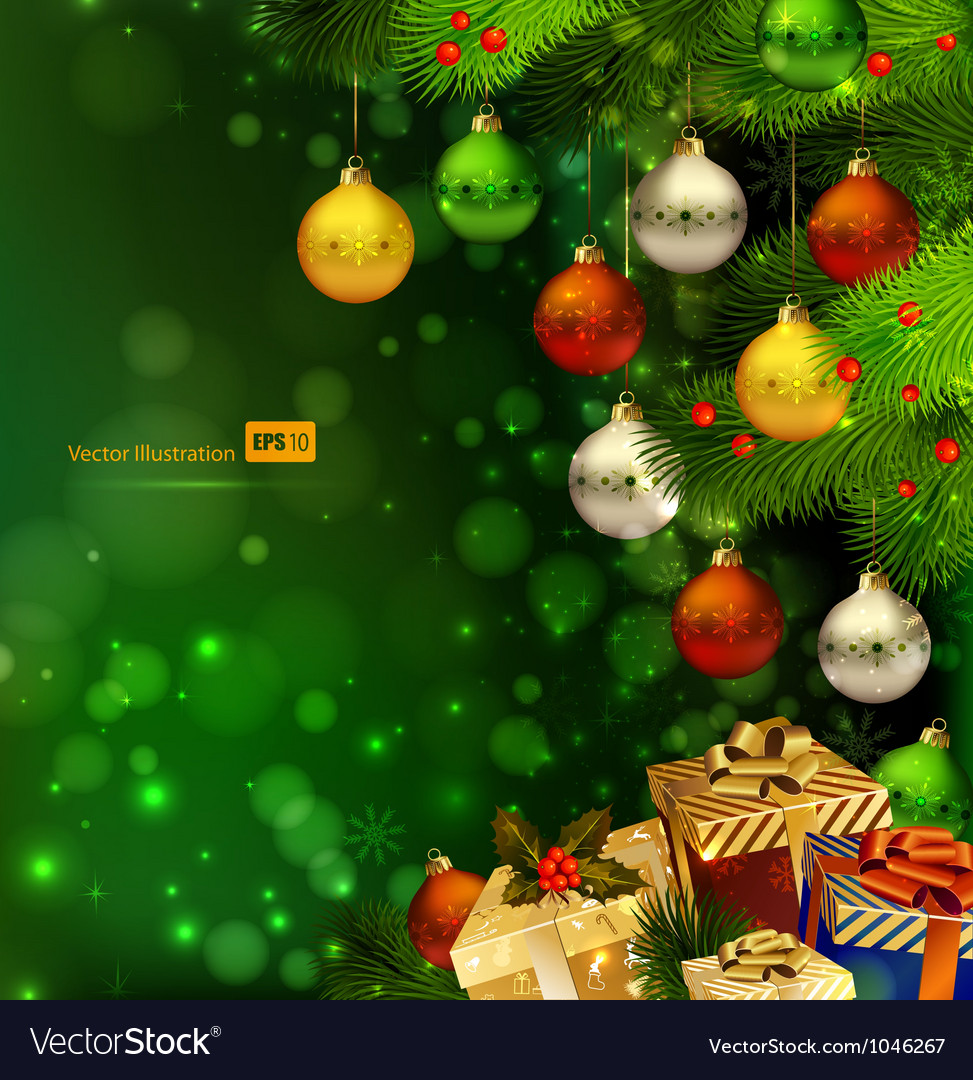 Green Christmas Background Royalty Vector Image