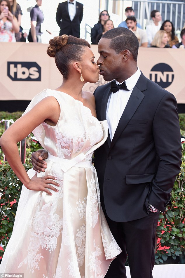 Sag Awards Sterling K Brown Puckers Up To Wife