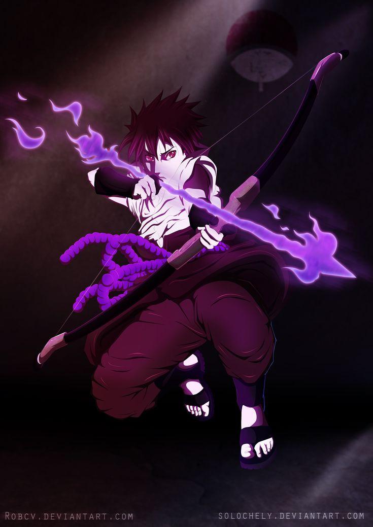 Uchiha Sasuke Illustration Naruto Shippuuden Bow And