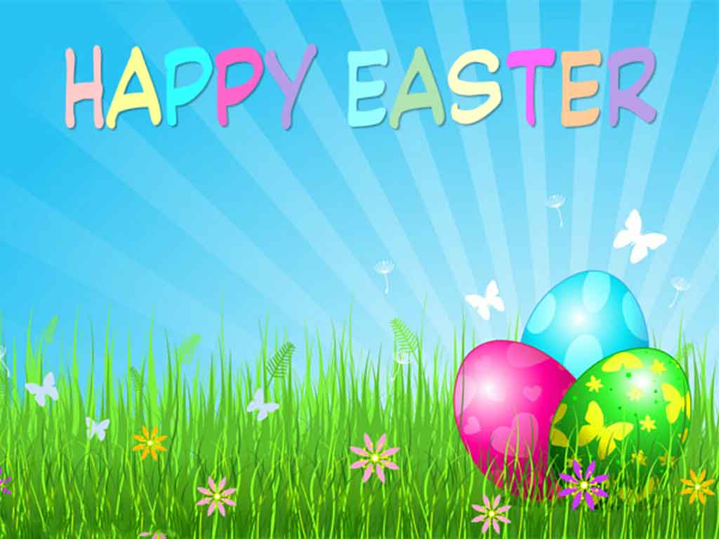 Happy Easter Background With Flowers Image Amp Pictures