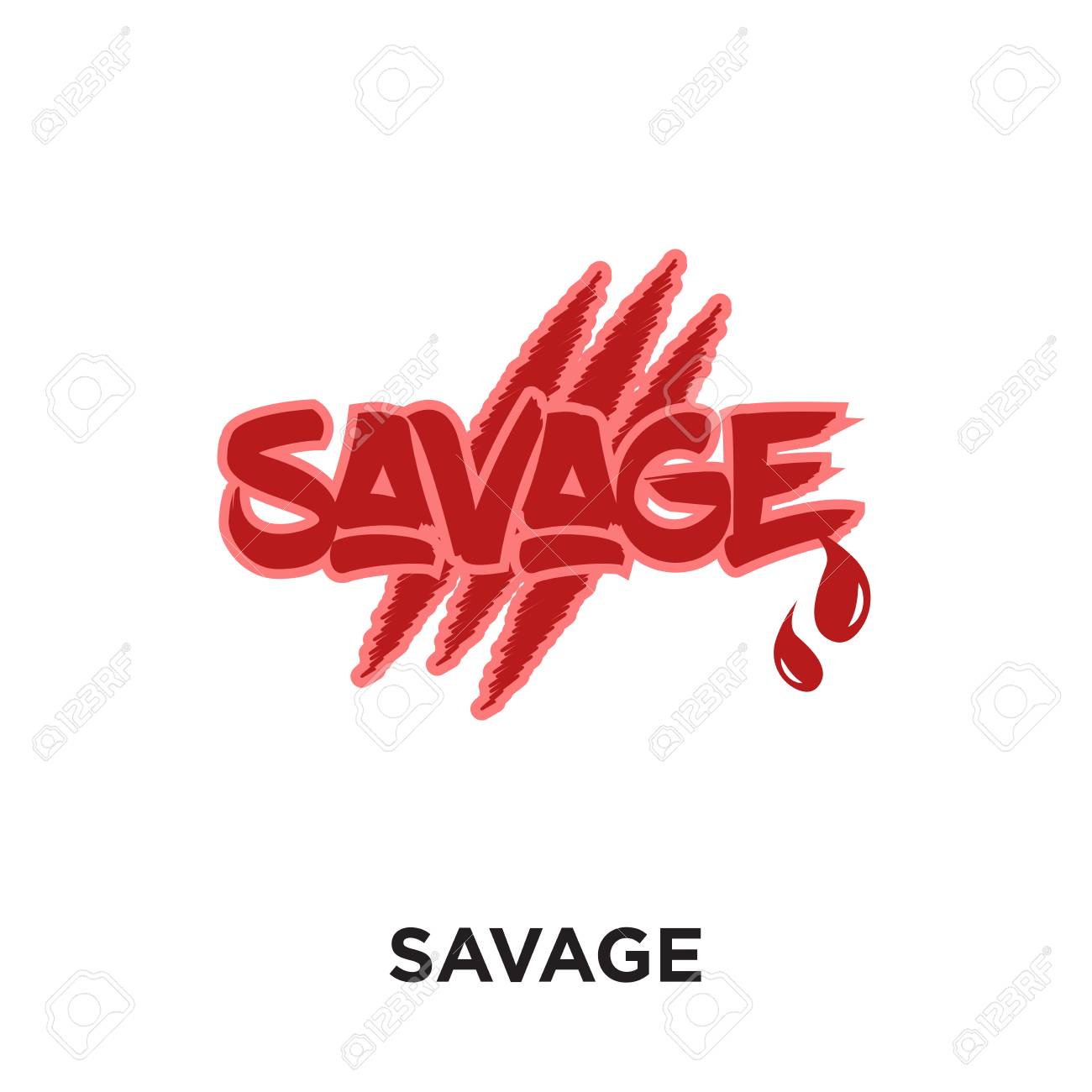 Savage Logo Isolated On White Background For Your Web And Mobile