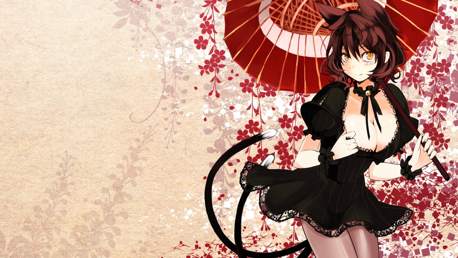 Wallpaper Anime Girl Dress Black Hair