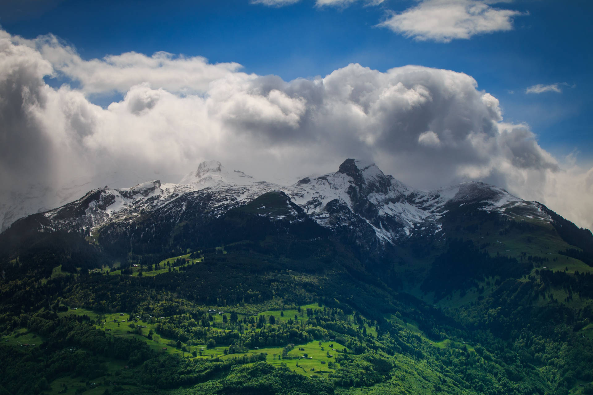 Liechtenstein Mountain And Clouds Wallpaper