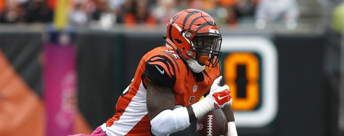 Jeremy Hill warrants strong consideration for Daily lineups this 710x280