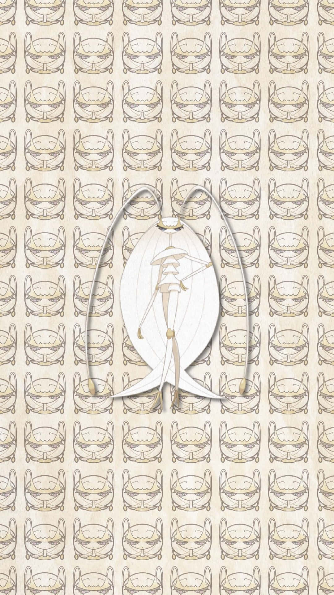 Pheromosa Illustration On Patterned Wallpaper