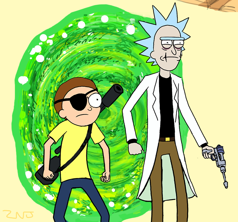 Evil Rick And Morty For Draw Something By Zachjacobs On