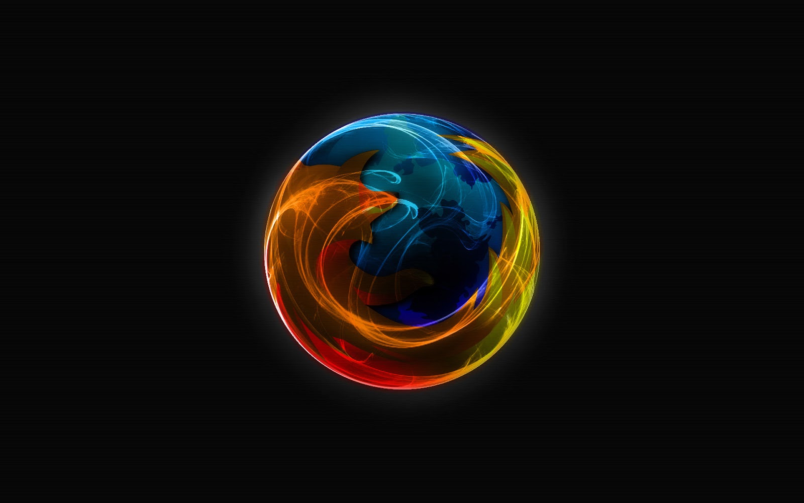 Firefox Browser Logo Brand Black Background Widescreen HD Wallpaper H9