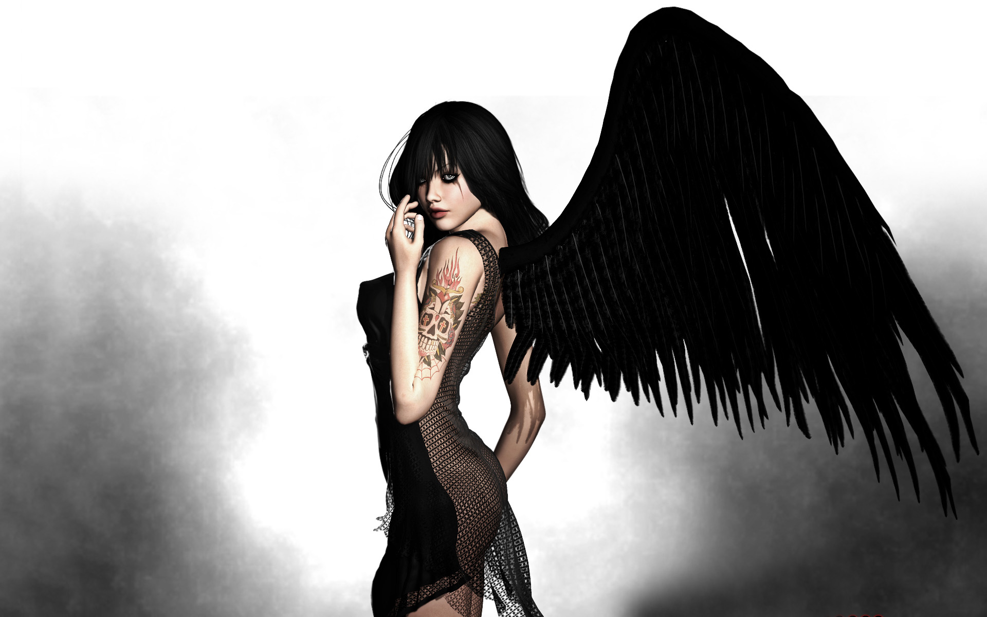 Wallpaper Pictures Black Angel Photos Photo