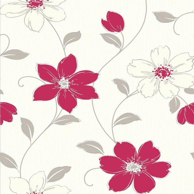 Red And Cream Wallpaper Grasscloth