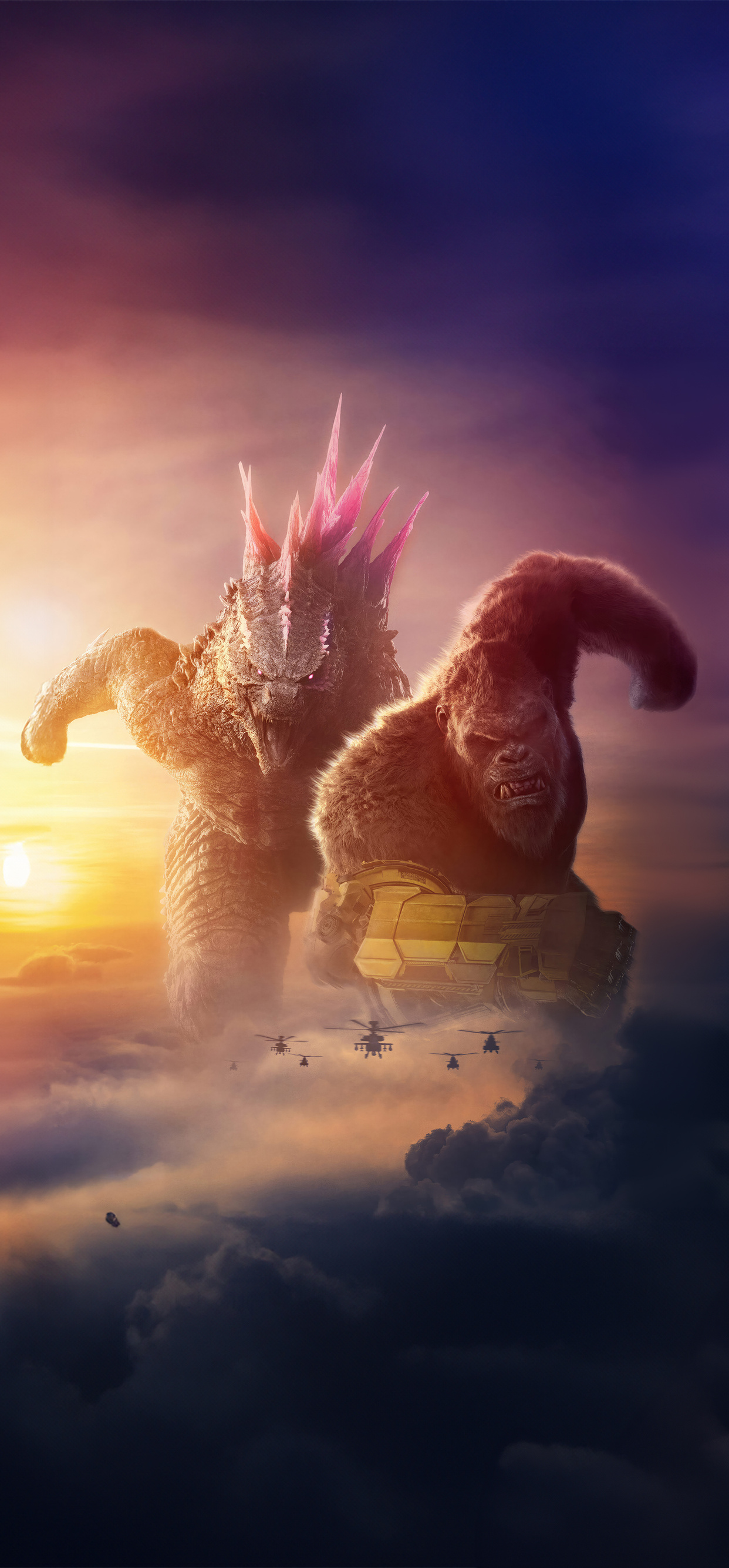 Godzilla X Kong The New Empire Poster iPhone Xs Max HD Wallpaper
