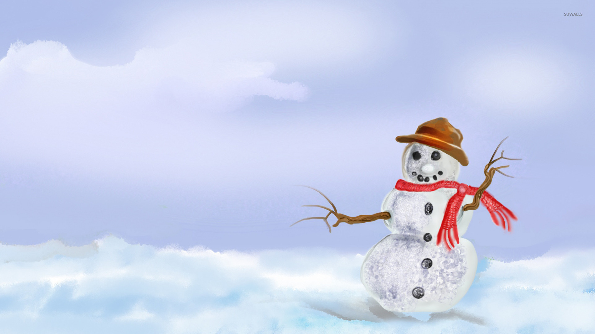 Snowman Wallpaper Holiday