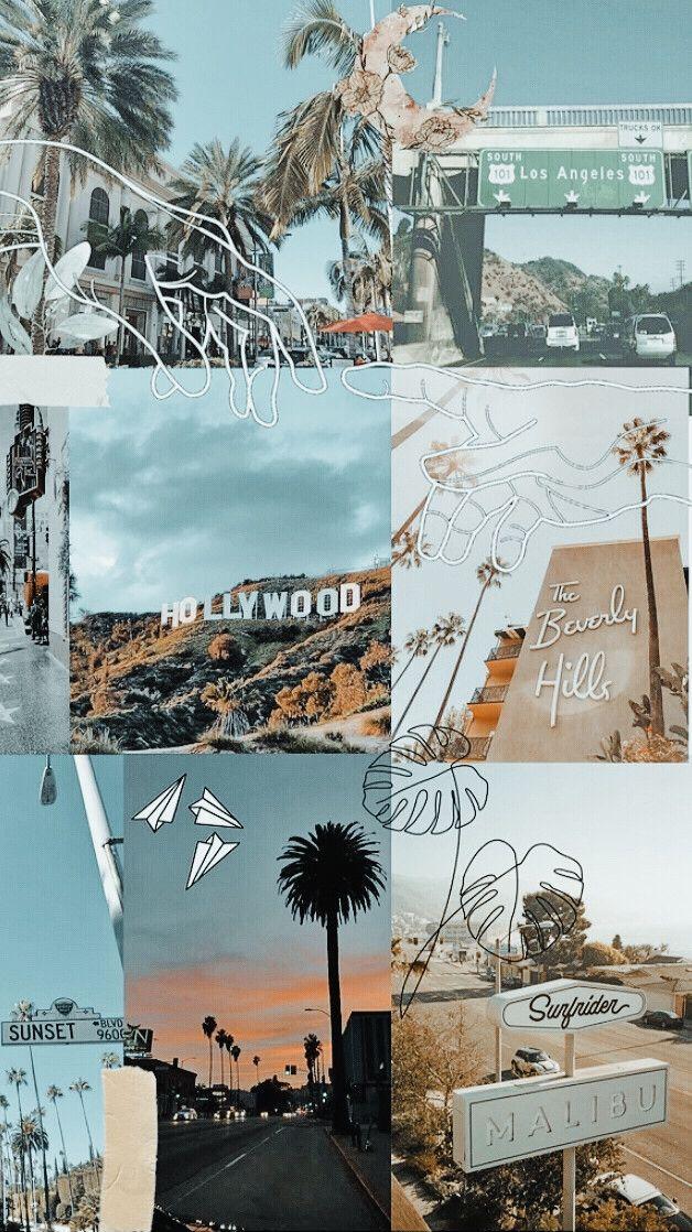 Los Angeles iPhone Collage Wallpaper