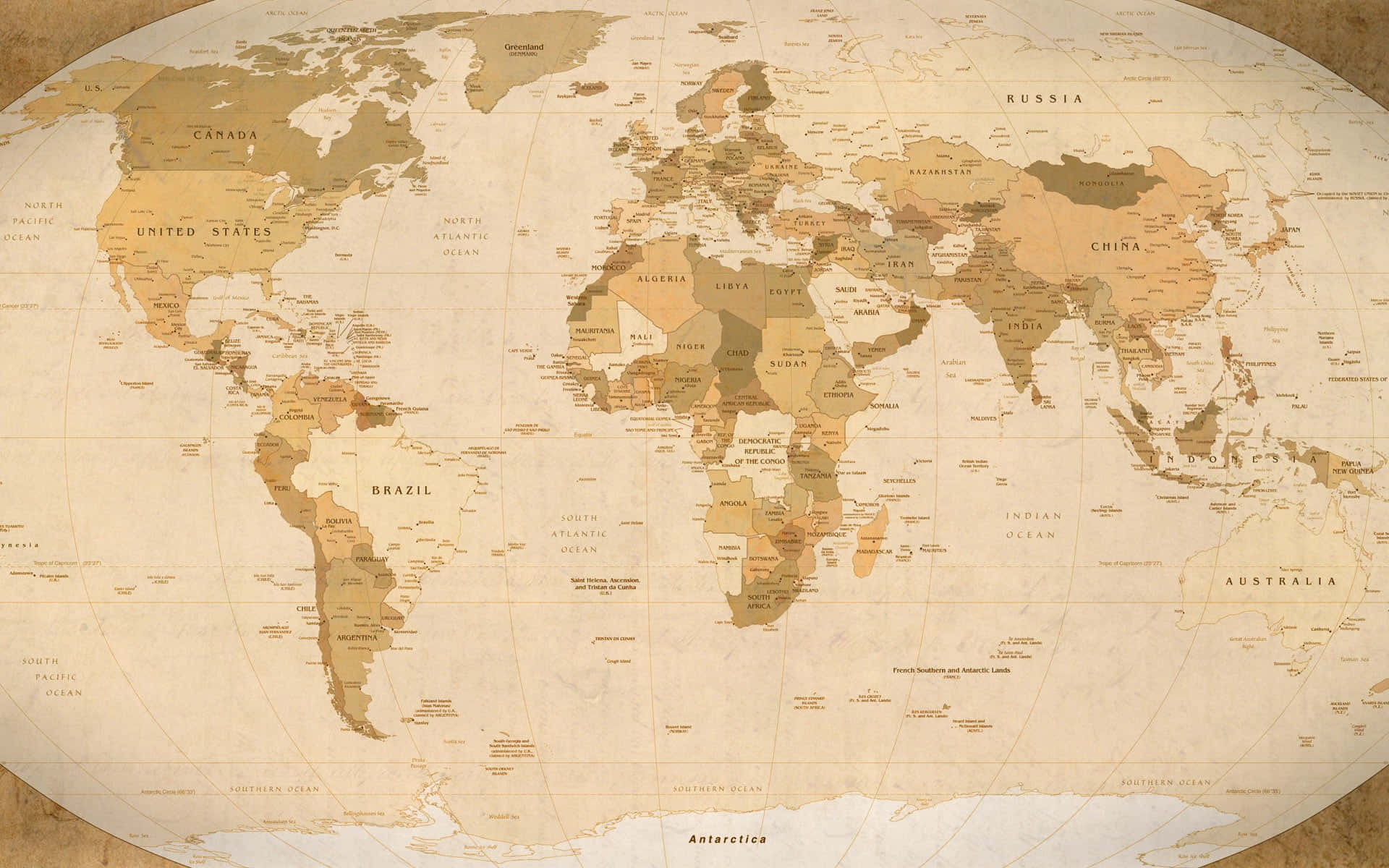 World Map Aesthetic Wallpaper