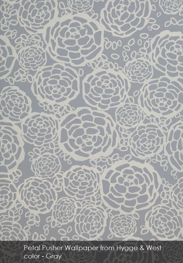 Petal Pusher Wallpaper From Hygge West In Gray Pinned