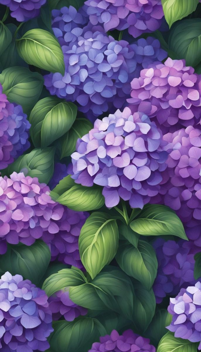Hydrangea Flower Wallpaper Illustrations